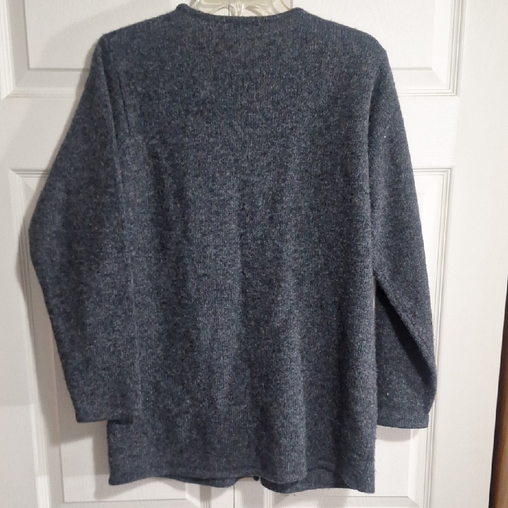 Vintage Pierre Cardin Women's Cardigan Sweater - M - Charcoal Gray - Picture 4 of 6